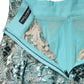 Dolce & Gabbana Blue Floral Brocade High Waist Mini Skirt