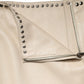 Dolce & Gabbana Beige Leather Studs Mid Waist Mini Skirt