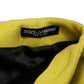 Dolce & Gabbana Yellow Wool Buttoned High Waist Mini Skirt