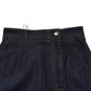 Dolce & Gabbana Dark Blue Cotton A-line Denim Midi Skirt