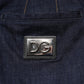 Dolce & Gabbana Dark Blue Cotton A-line Denim Midi Skirt
