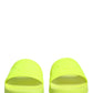 Dolce & Gabbana Green Rubber Slides Sandals Beachwear Shoes