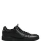 Dolce & Gabbana Black MIAMI Calf Low Top Men Sneakers  Shoes