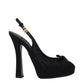Dolce & Gabbana Black Satin High Heel Pumps