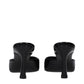 The Attico Black Leather Flat Sandals