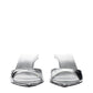 The Attico Gray Leather Flat Sandals