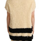 Philosophy Beige Black Short Sleeve Button Cardigan Sweater