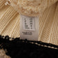 Philosophy Beige Black Short Sleeve Button Cardigan Sweater