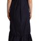 P.A.R.O.S.H. Navy Blue Sleeveless Round Neck Mermaid Long Dress