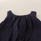 P.A.R.O.S.H. Navy Blue Sleeveless Round Neck Mermaid Long Dress