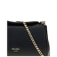 Prada Black Calf Leather Bos Taurus Shoulder Bag