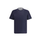 Brunello Cucinelli Blue Cotton T-Shirt