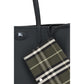 Burberry Black Calf Leather Bos Taurus Shoulder Bag