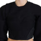 Philosophy Black Cropped Zipper Back Sweatshirt Sweater