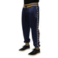 Dolce & Gabbana Blue Nylon Jogger Mid Waist Trouser Pants