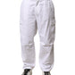 Dolce & Gabbana White Cotton Men Cargo Denim Trouser Jeans