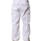 Dolce & Gabbana White Cotton Men Cargo Denim Trouser Jeans