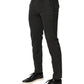 Maison Clochard Dark Gray Cotton Mid Waist Skinny Men Denim Jeans