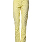 Jeckerson Yellow Mid Waist Straight Fit Men Denim Trouser Jeans