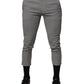 Daniele Alessandrini Black White Checkered Men Cropped Pants