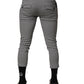 Daniele Alessandrini Black White Checkered Men Cropped Pants