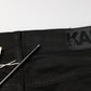 Karl Lagerfeld Black Tattered Men Skinny Denim Trouser Jeans