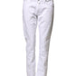 Briglia 1949 White Cotton Straight Fit Men Denim Trouser Jeans