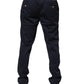 Domenico Tagliente Navy Blue Skinny Chino Mid Waist Men Pants