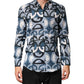 Dolce & Gabbana Blue MARTINI Long Sleeves Casual Logo Shirt