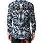 Dolce & Gabbana Blue MARTINI Long Sleeves Casual Logo Shirt