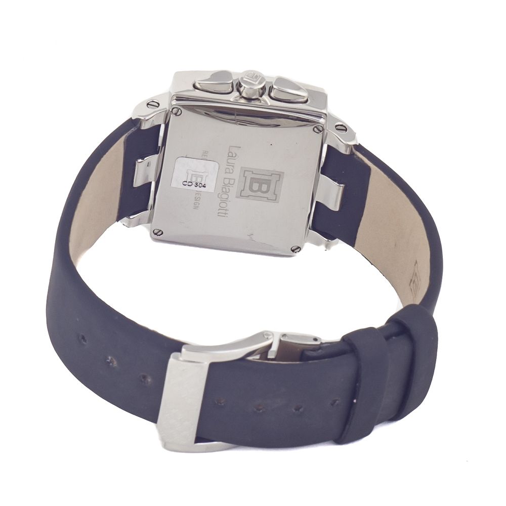 Laura Biagiotti Black Leather Bracelet Watch