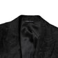Dolce & Gabbana Black Brocade Single Breasted 2 Piece Suit