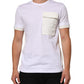 Dolce & Gabbana White Cotton Pocket Short Sleeves T-shirt