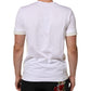 Dolce & Gabbana White Cotton Pocket Short Sleeves T-shirt