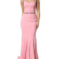 Dolce & Gabbana Pink Embellished Sheath Mermaid Gown Dress