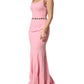 Dolce & Gabbana Pink Embellished Sheath Mermaid Gown Dress