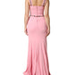 Dolce & Gabbana Pink Embellished Sheath Mermaid Gown Dress