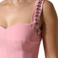 Dolce & Gabbana Pink Embellished Sheath Mermaid Gown Dress