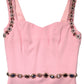 Dolce & Gabbana Pink Embellished Sheath Mermaid Gown Dress