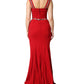 Dolce & Gabbana Red Embellished Sheath Mermaid Gown Dress