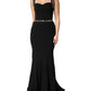 Dolce & Gabbana Black Embellished Sheath Mermaid Gown Dress