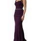 Dolce & Gabbana Violet Embellished Sheath Mermaid Gown Dress