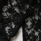 Dolce & Gabbana Black Lace Trim Cotton Sheath Midi Dress