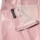 Dolce & Gabbana Glossy Pink Cotton High Waist Mini Skirt