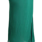 Dolce & Gabbana Dark Green High Waist Midi Skirt Pencil Cut Pleated