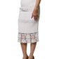 Dolce & Gabbana White Floral Lace High Waist Pencil Cut  Skirt