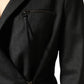 Exte Black Double Breasted Pants Blazer Jacket 2 Piece Suit