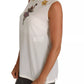 Dolce & Gabbana White Embellished Crystal Sequin Fairy  Top
