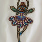 Dolce & Gabbana White Embellished Crystal Sequin Fairy  Top