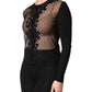 Dolce & Gabbana Black Sheer Button Down Cardigan Sweater